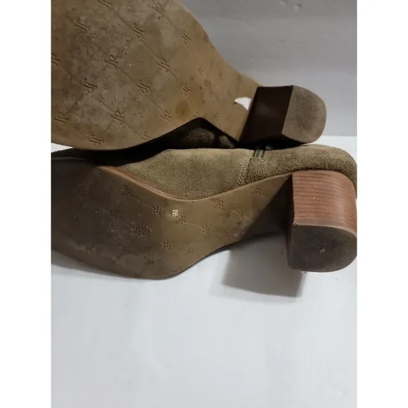 Jack Rogers Women's Ankle Boots Olive Brown Leather Waterproof Size 9 M