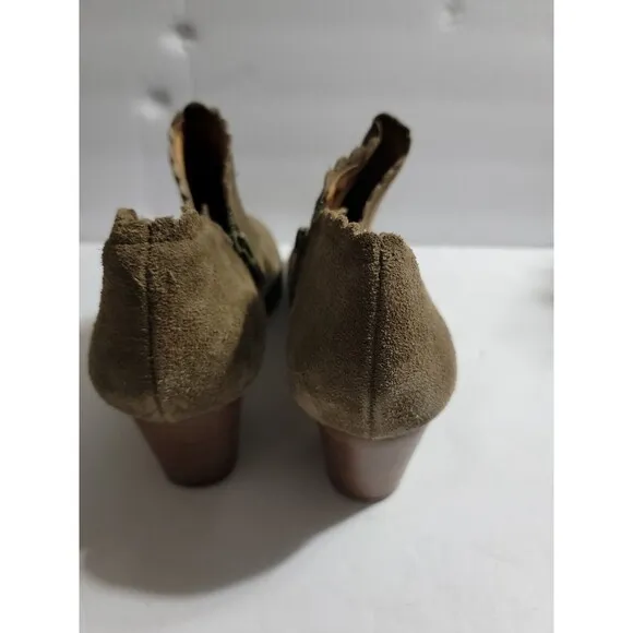 Jack Rogers Women's Ankle Boots Olive Brown Leather Waterproof Size 9 M
