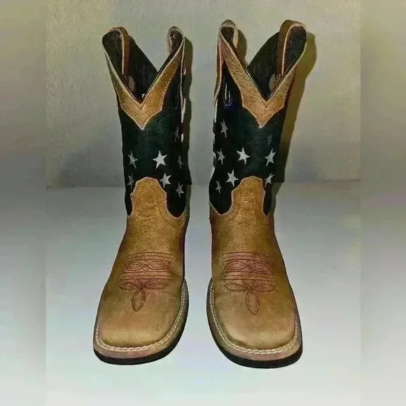 J.B. Dillon Americana Leather Boots Youth size 2