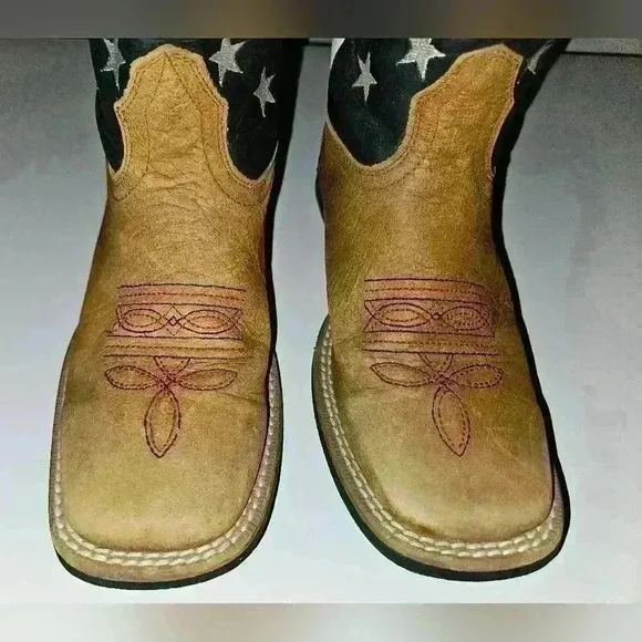 J.B. Dillon Americana Leather Boots Youth size 2