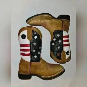 J.B. Dillon Americana Leather Boots Youth size 2