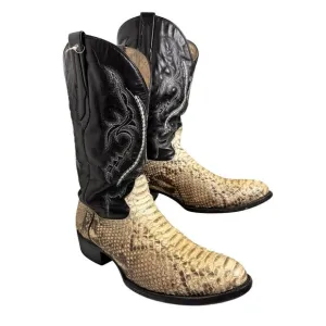 J.B. Dillon Men's Cowboy Western Boots Python Snake Leather JBR1001 Size 11.5 D