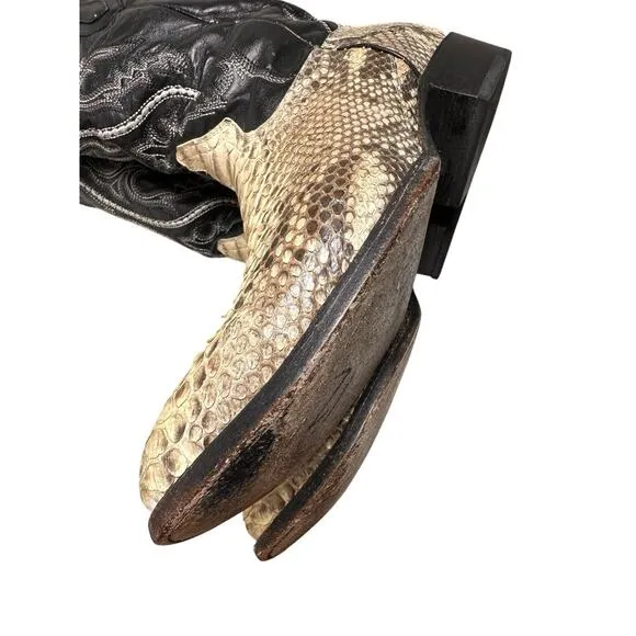 J.B. Dillon Men's Cowboy Western Boots Python Snake Leather JBR1001 Size 11.5 D
