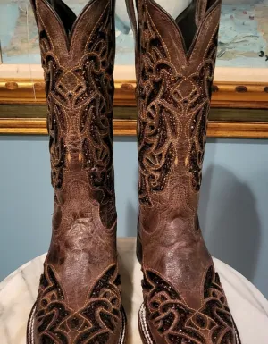 J.B. Dillon Sequence Leather Western Boots