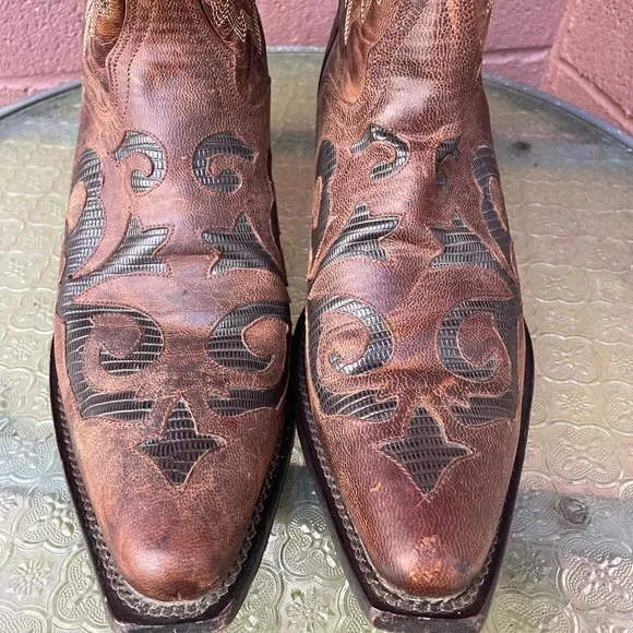 J.B. Dillon Western Goat Leather Cowboy Boots Size 11.5 D