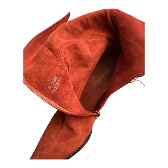 Jeffrey Campbell Fringed Western Rust Boots Size 6