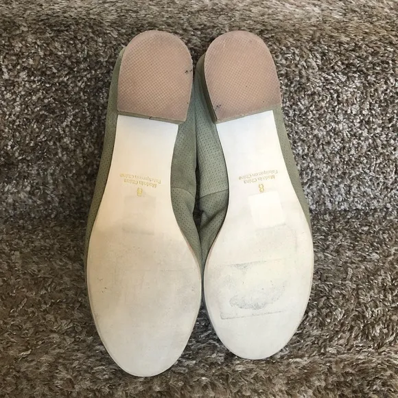 Jeffrey Campbell Green Bitsie 2 Perforated Suede Round Toe Pump Heeled Slip Ons