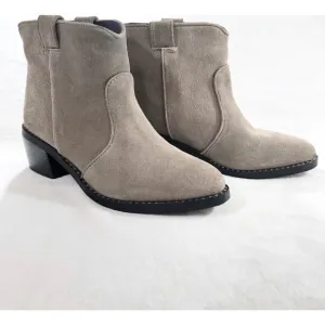 Jeffrey Campbell Konda Ankle Boots Suede Leather Taupe Bootie Western Size 9