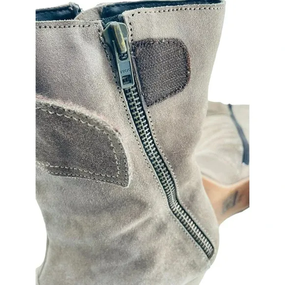Jeffrey Campbell Zipper Calf Suede Two Toned Boots Size US 8.5