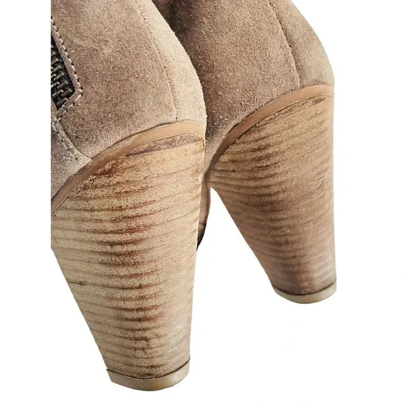 Jeffrey Campbell Zipper Calf Suede Two Toned Boots Size US 8.5