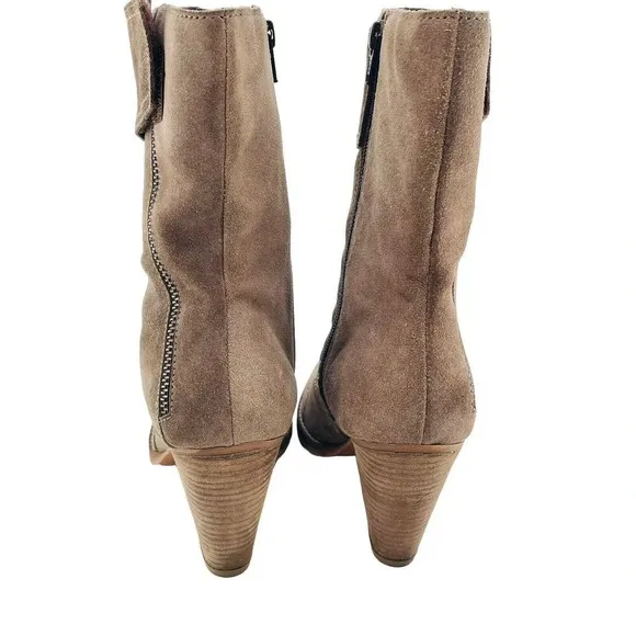 Jeffrey Campbell Zipper Calf Suede Two Toned Boots Size US 8.5