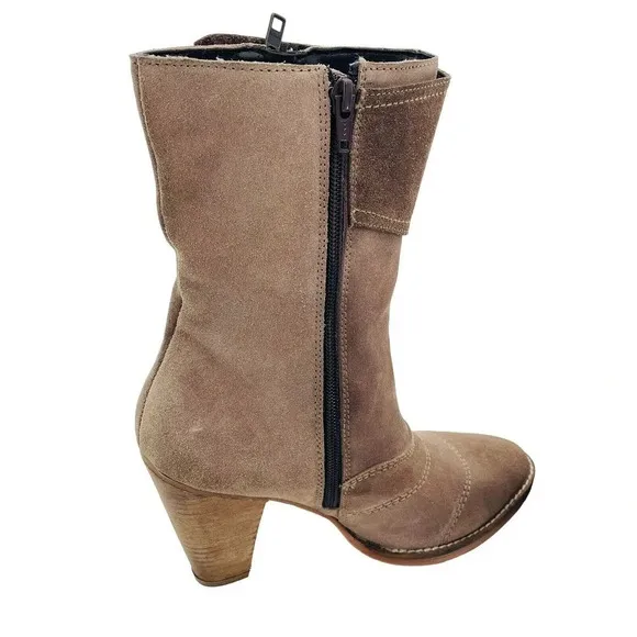 Jeffrey Campbell Zipper Calf Suede Two Toned Boots Size US 8.5