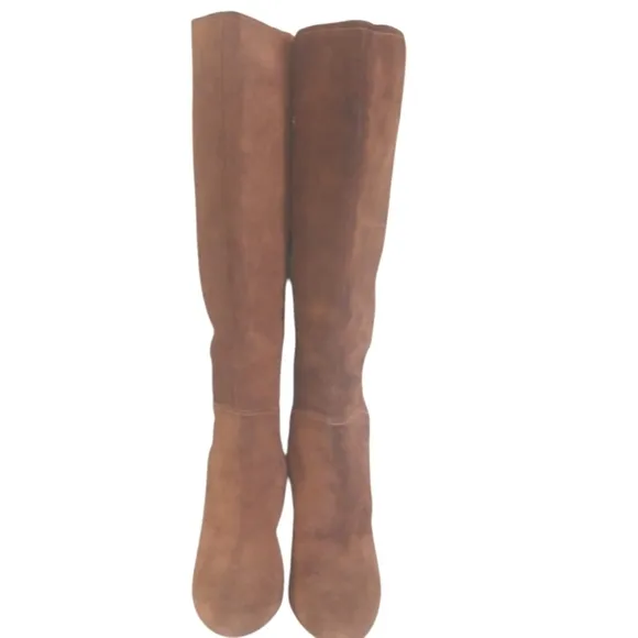 Jessica Simpson Brown Suede Knee High Boots Vernica Tall Heeled Boots sz 9 B
