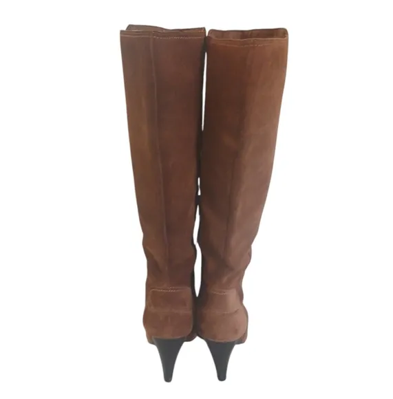 Jessica Simpson Brown Suede Knee High Boots Vernica Tall Heeled Boots sz 9 B