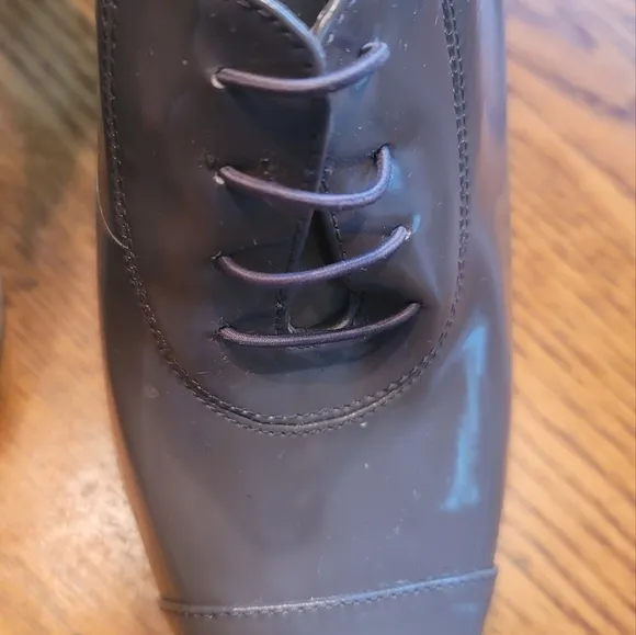 Jessica Simpson Gray Patent Genuine Leather Cap Toe Heels Shoes Stilletos Size 9