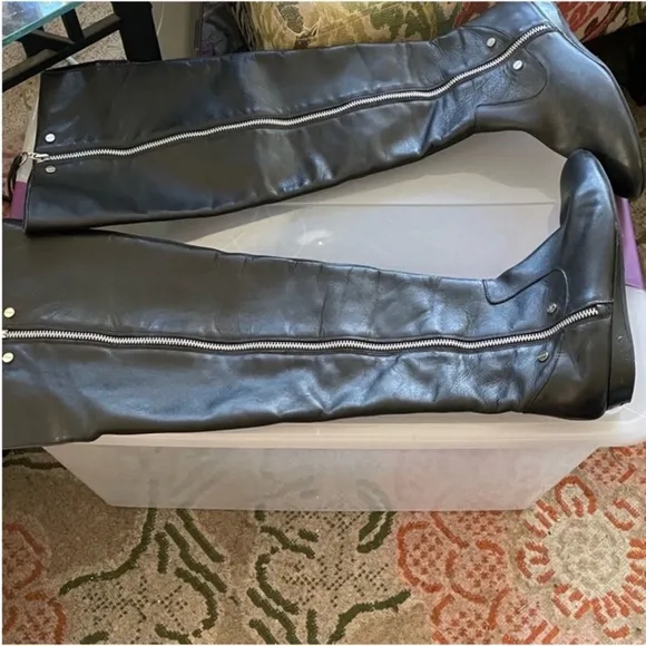 Jessica Simpson Tall Black Zipper Boots Size 8 1/2
