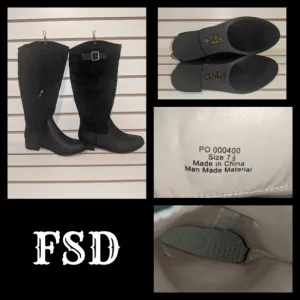 JG Mid-Calf Black Boots.