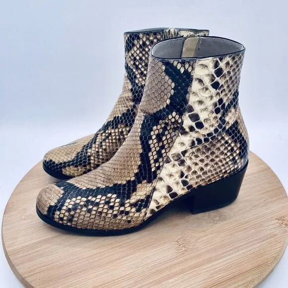 Jimmy Choo Ankle Boots Womens 6 36 Tan Crocodile Leather Booties