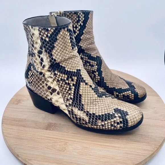 Jimmy Choo Ankle Boots Womens 6 36 Tan Crocodile Leather Booties