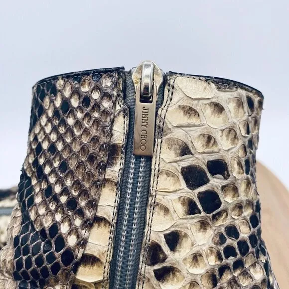 Jimmy Choo Ankle Boots Womens 6 36 Tan Crocodile Leather Booties