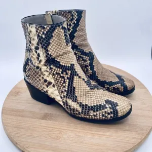 Jimmy Choo Ankle Boots Womens 6 36 Tan Crocodile Leather Booties