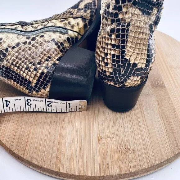 Jimmy Choo Ankle Boots Womens 6 36 Tan Crocodile Leather Booties