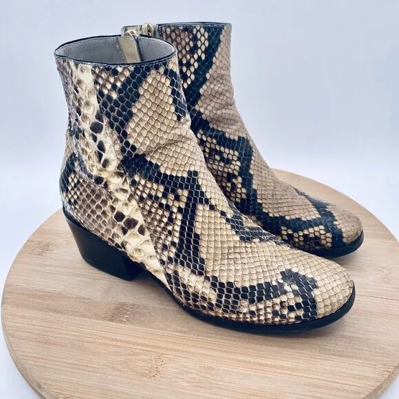 Jimmy Choo Ankle Boots Womens 6 36 Tan Crocodile Leather Booties