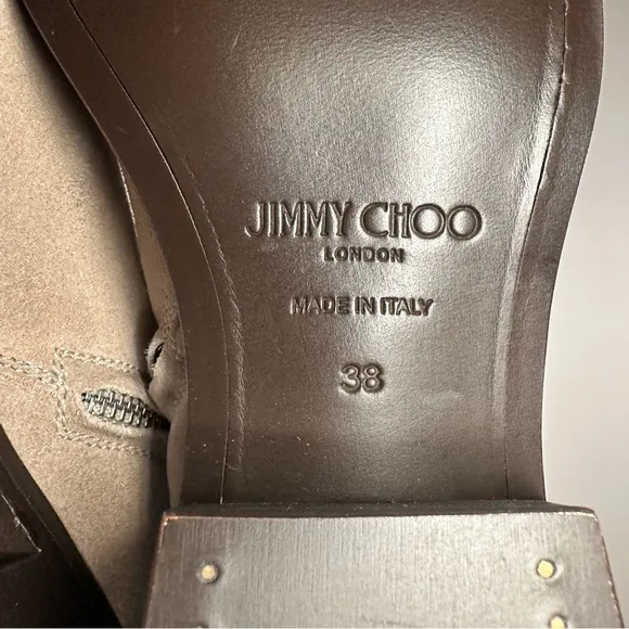 Jimmy Choo - Kaia K-Jessie Ankle Boots Beige Suede  Size 38 or U.S. 8 New…
