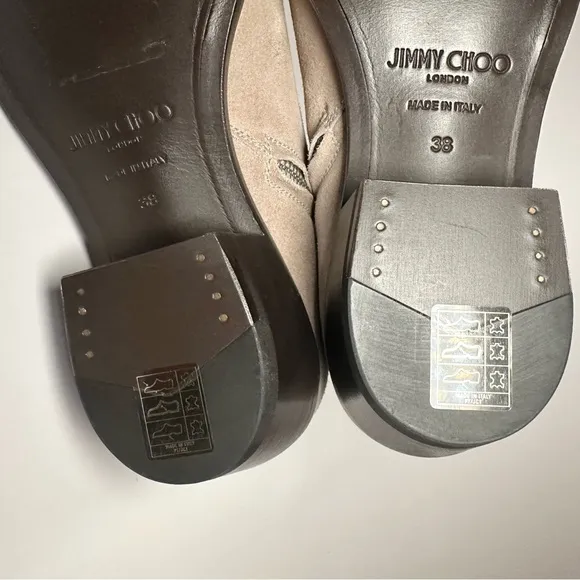 Jimmy Choo - Kaia K-Jessie Ankle Boots Beige Suede  Size 38 or U.S. 8 New…