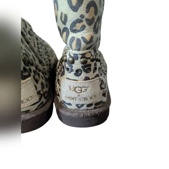 Jimmy Choo Tan and Brown Ankle Boots with Plush Lining and Soft Texture