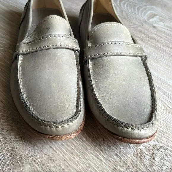 Joe Who Shoes Loafer Venus 3 Tampnato Leather Handmade Portugal Gray 41  US 8.5