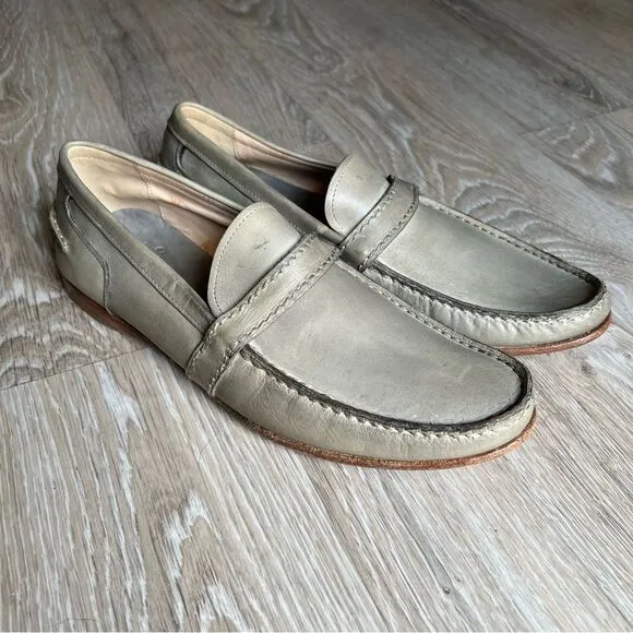 Joe Who Shoes Loafer Venus 3 Tampnato Leather Handmade Portugal Gray 41  US 8.5