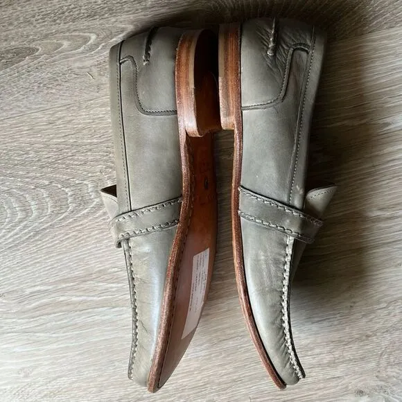 Joe Who Shoes Loafer Venus 3 Tampnato Leather Handmade Portugal Gray 41  US 8.5