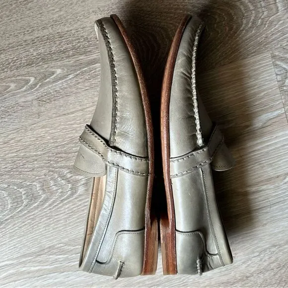 Joe Who Shoes Loafer Venus 3 Tampnato Leather Handmade Portugal Gray 41  US 8.5
