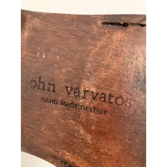 John Varvatos Mens Brown Leather Lace-Up Shoes Size 11 Handmade Italy VTG 8768