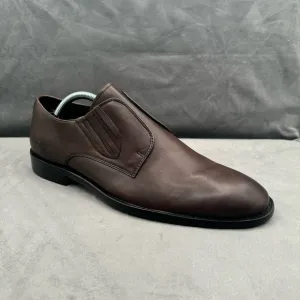 JOHN VARVATOS NYC Cut Espresso Leather Slip-On Derby Shoe Size 10M‎