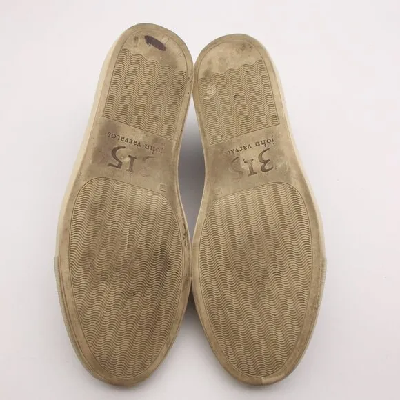John Varvatos Reed 315 Men's 11.5 Brown Gray Waxed Suede Leather Sneakers