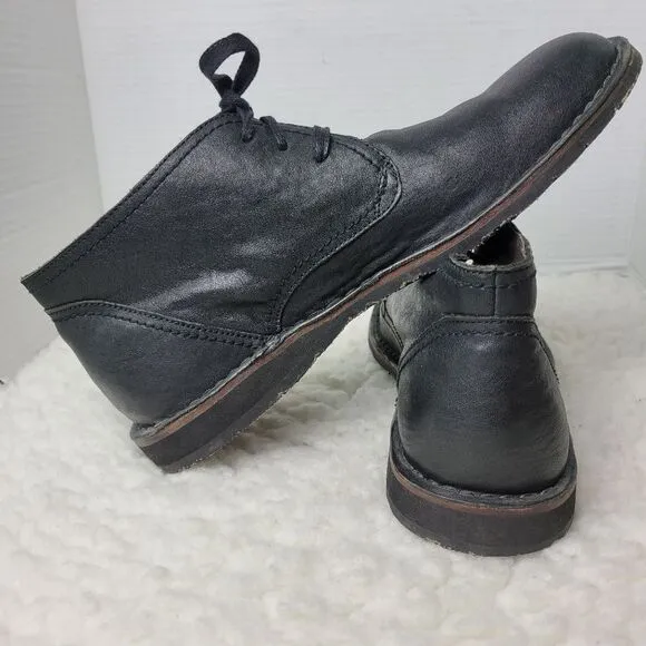 John Varvatos Hipster Men's Boots Size 11.5 Chukka Black Soft Leather