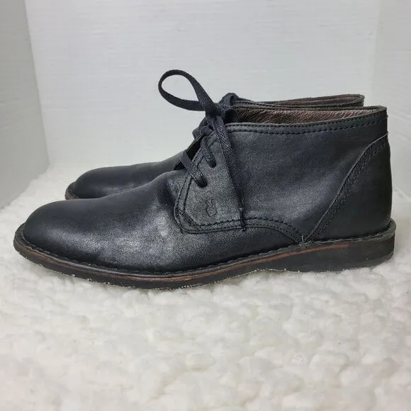 John Varvatos Hipster Men's Boots Size 11.5 Chukka Black Soft Leather