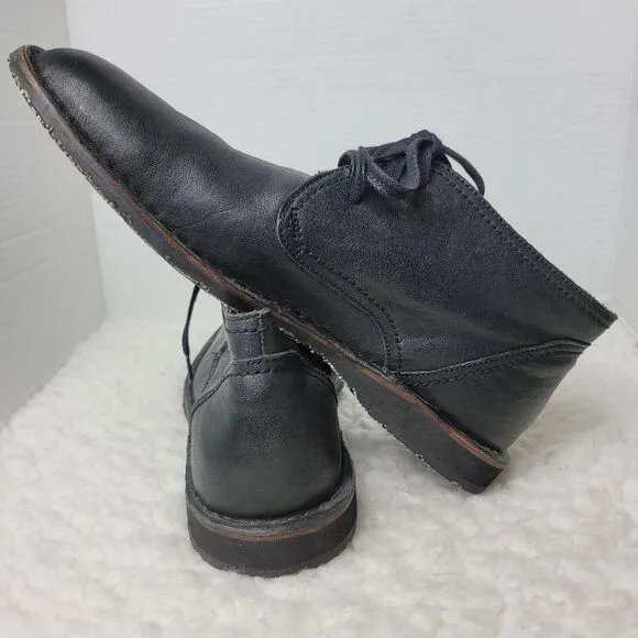 John Varvatos Hipster Men's Boots Size 11.5 Chukka Black Soft Leather