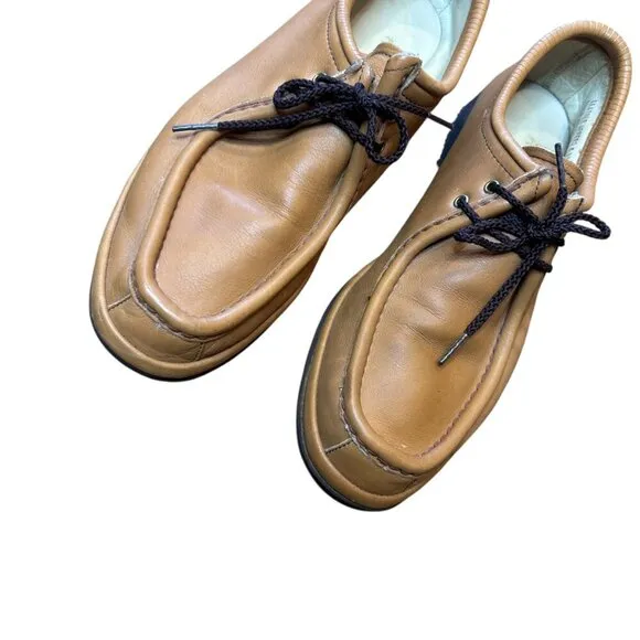 Johnson &amp; Murphy After Hours Brown Soft Leather Wallabee Shoes Size 9 W