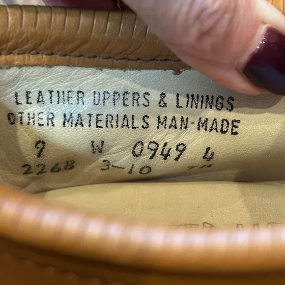 Johnson &amp; Murphy After Hours Brown Soft Leather Wallabee Shoes Size 9 W