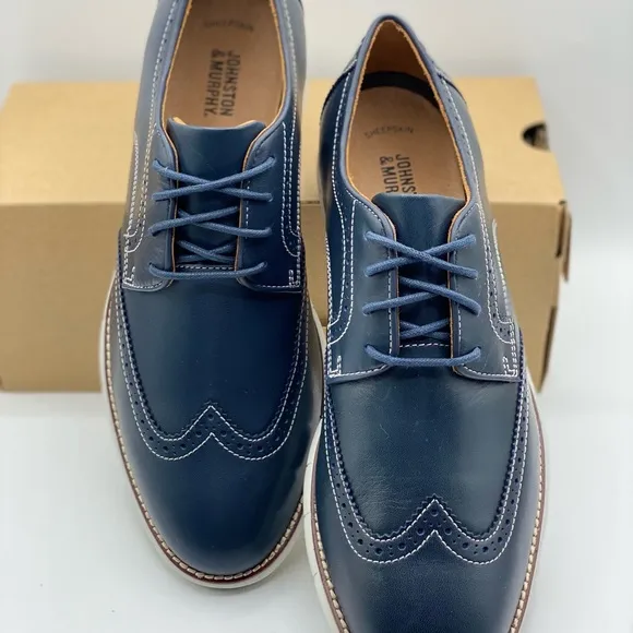 JOHNSON &amp; MURPHY HOLDEN LEATHER WINGTIP OXFORD