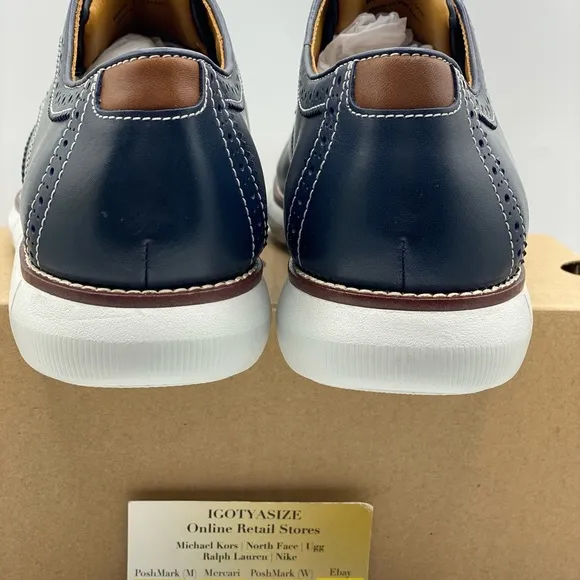 JOHNSON &amp; MURPHY HOLDEN LEATHER WINGTIP OXFORD