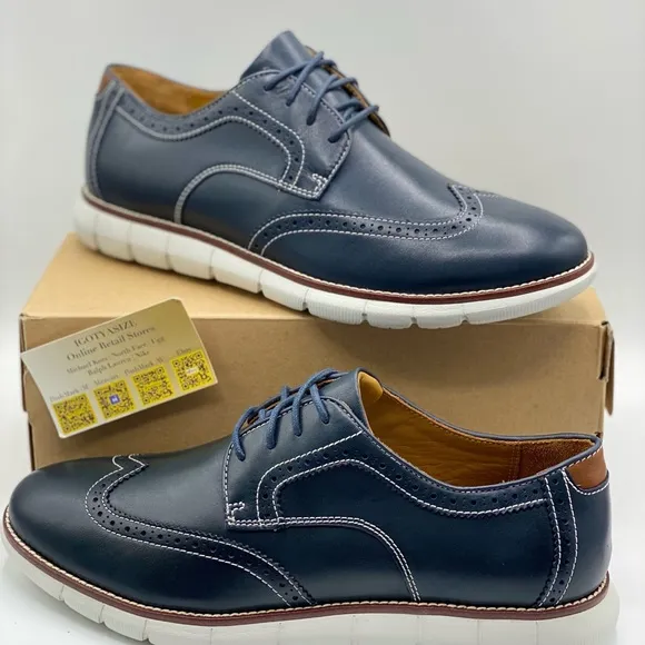 JOHNSON &amp; MURPHY HOLDEN LEATHER WINGTIP OXFORD