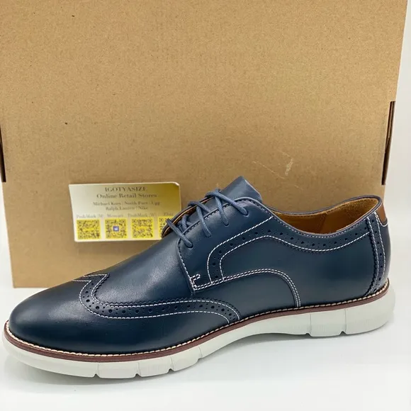 JOHNSON &amp; MURPHY HOLDEN LEATHER WINGTIP OXFORD
