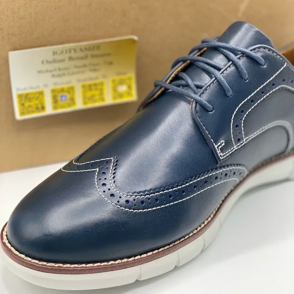 JOHNSON &amp; MURPHY HOLDEN LEATHER WINGTIP OXFORD