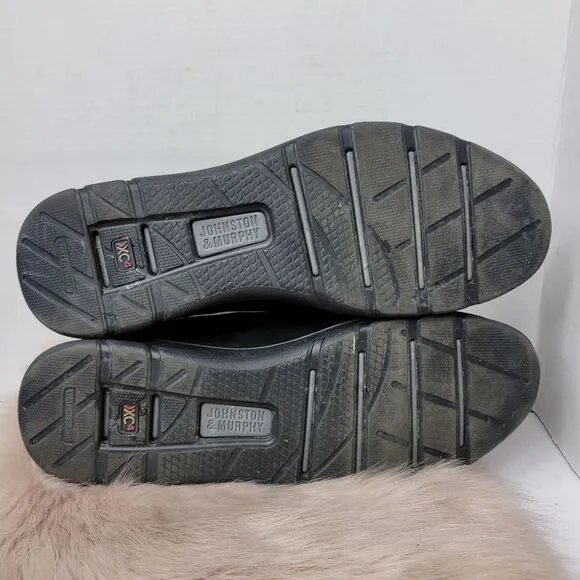 Johnston &amp; Murphy Black Fabric Slip Ons 253215 Mens Shoes Size 11