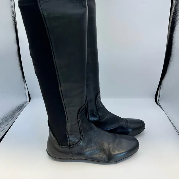 Johnston &amp; Murphy  Black Leather Riding Boots size 9