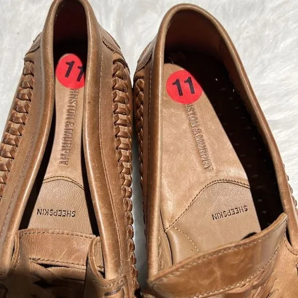 Johnston &amp; Murphy Cresswell Huarache Weave Venetian Size 11.  B88